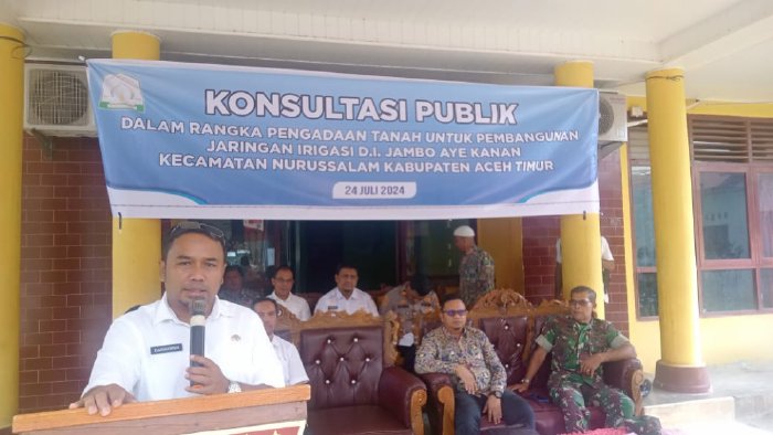 Konsultasi Publik Pengadaan Tanah untuk Pembangunan Jaringan Irigasi D.I. Jambo Aye