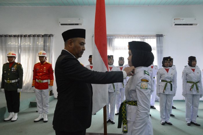 Pasukan Paskibra Kabupaten Aceh Timur Dikukuhkan