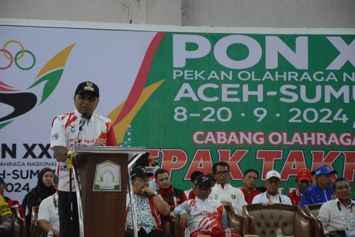 admin slot PJ Bupati Aceh Timur Buka Cabang Olahraga Sepak Takraw PON XXI Aceh - Sumut