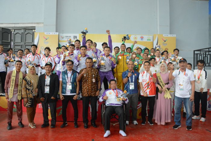 Gorontalo dan Jawa Tengah Raih Emas Nomor Quadran Event Sepak Takraw